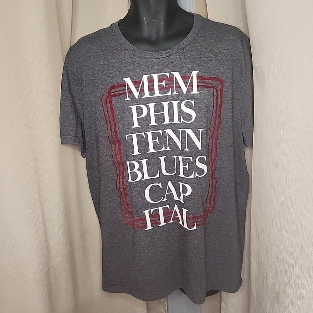 Shirt William Rast Men's Memphis Tenn Blues Capital Graphic Print T-Shirt XXL